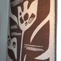 Vintage wall hanging | Large wall hanging | Scandinavian woven textile | Brown and beige wall hanging | Abstract wall tapestry