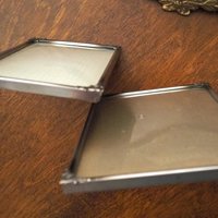 Set of two vintage silver plated photo frames | Silver plated photo frames 9x14 cm and 12x17 cm | Vintage picture frames | Matching frames