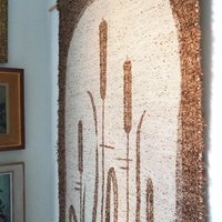 Vintage wall hanging | Scandinavian wall tapestry | Lapuan Kankurit wall hanging | Vintage wall tapestry | Finnish wall tapestry | Cattails