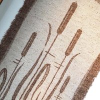 Vintage wall hanging | Scandinavian wall tapestry | Lapuan Kankurit wall hanging | Vintage wall tapestry | Finnish wall tapestry | Cattails