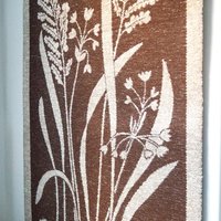 Vintage wall hanging | Large wall hanging | Scandinavian wall tapestry | Brown and beige wall hanging | Made in Finland