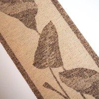 Vintage wall hanging | Long wall hanging | Scandinavian woven textile | Brown and beige wall hanging | Retro wall hanging