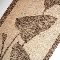 Vintage wall hanging | Long wall hanging | Scandinavian woven textile | Brown and beige wall hanging | Retro wall hanging