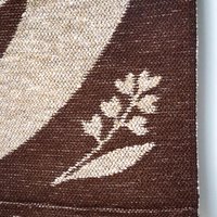 Vintage wall hanging | Lily of the Valley wall tapestry | Large wall hanging | Scandinavian woven textile | Brown wall hanging