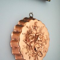 Set of two vintage copper baking molds | Vintage copper molds | Mismatched copper molds | Vintage baking molds | Vintage kitchen decor