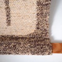 Vintage wall hanging | Long wall hanging | Scandinavian woven textile | Brown and beige wall hanging | Retro wall hanging