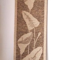 Vintage wall hanging | Long wall hanging | Scandinavian woven textile | Brown and beige wall hanging | Retro wall hanging