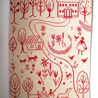 Vintage wall hanging | Handmade wall tapestry | Scandinavian wall hanging | Vintage wall tapestry | Reversible wall tapestry