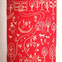 Vintage wall hanging | Handmade wall tapestry | Scandinavian wall hanging | Vintage wall tapestry | Reversible wall tapestry