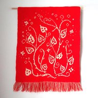 Vintage wall hanging | Handmade wall tapestry | Scandinavian wall hanging | Heart wall tapestry | Reversible wall tapestry