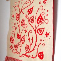 Vintage wall hanging | Handmade wall tapestry | Scandinavian wall hanging | Heart wall tapestry | Reversible wall tapestry