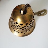 Vintage tealight candle holder | Vintage hanging lantern | Vintage heart votive candleholder | Hanging brass tealight holder