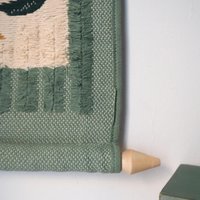 Vintage wall hanging | Floral wall tapestry | Scandinavian woven textile | Pastel wall tapestry | | Made in Finland