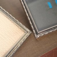 Set of two vintage photo frames | Vintage silver plated photo frames | Silver plated square frames | Silver plated picture frames