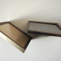 Set of two vintage photo frames | Vintage silver plated photo frames | Silver plated square frames | Silver plated picture frames