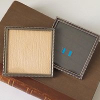 Set of two vintage photo frames | Vintage silver plated photo frames | Silver plated square frames | Silver plated picture frames