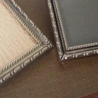 Set of two vintage photo frames | Vintage silver plated photo frames | Silver plated square frames | Silver plated picture frames