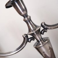 Vintage alpacca candelabra | Alpacca silver candelabra | Three arm candlestick holder | Vintage candelabrum