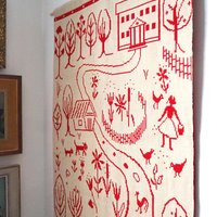 Vintage wall hanging | Handmade wall tapestry | Scandinavian wall hanging | Vintage wall tapestry | Reversible wall tapestry