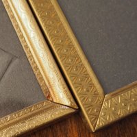 Set of two vintage photo frames | Vintage photo frames 13x18 cm | Vintage brass picture frames | Vintage silver plated frames