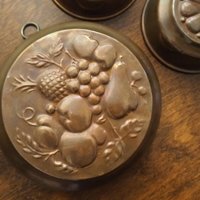 Set of three vintage copper baking molds | Vintage copper molds | Mismatched copper molds | Vintage baking molds | Vintage kitchen decor