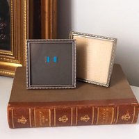 Set of two vintage photo frames | Vintage silver plated photo frames | Silver plated square frames | Silver plated picture frames