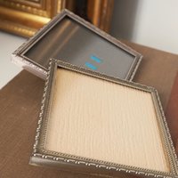 Set of two vintage photo frames | Vintage silver plated photo frames | Silver plated square frames | Silver plated picture frames
