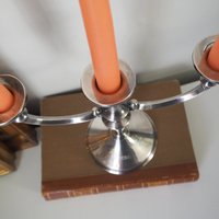 Vintage alpacca candelabra | Alpacca silver candelabra | Three arm candlestick holder | Vintage candelabrum