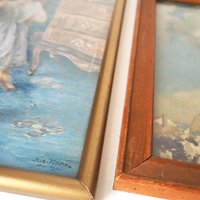 Vintage wall art set | Framed vintage prints for a nursery or a little girl's room | Vintage prints | Framed vintage prints