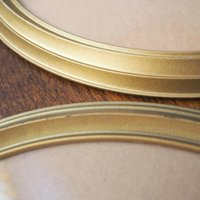 Set of two vintage picture frames | Oval photo frames | Vintage gold tone frames | Vintage photo frames