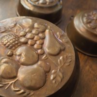 Set of three vintage copper baking molds | Vintage copper molds | Mismatched copper molds | Vintage baking molds | Vintage kitchen decor