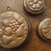 Set of three vintage copper baking molds | Vintage copper molds | Mismatched copper molds | Vintage baking molds | Vintage kitchen decor