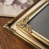Set of two vintage photo frames | Vintage photo frames | Vintage brass picture frames | Mismatched photo frames