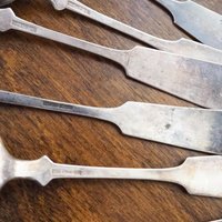 Set of six vintage spoons | Vintage Musla spoons | Vintage alpacca silver spoons | Small vintage spoons