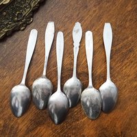 Set of six vintage spoons | Vintage spoons | Vintage alpacca silver spoons | Small vintage spoons