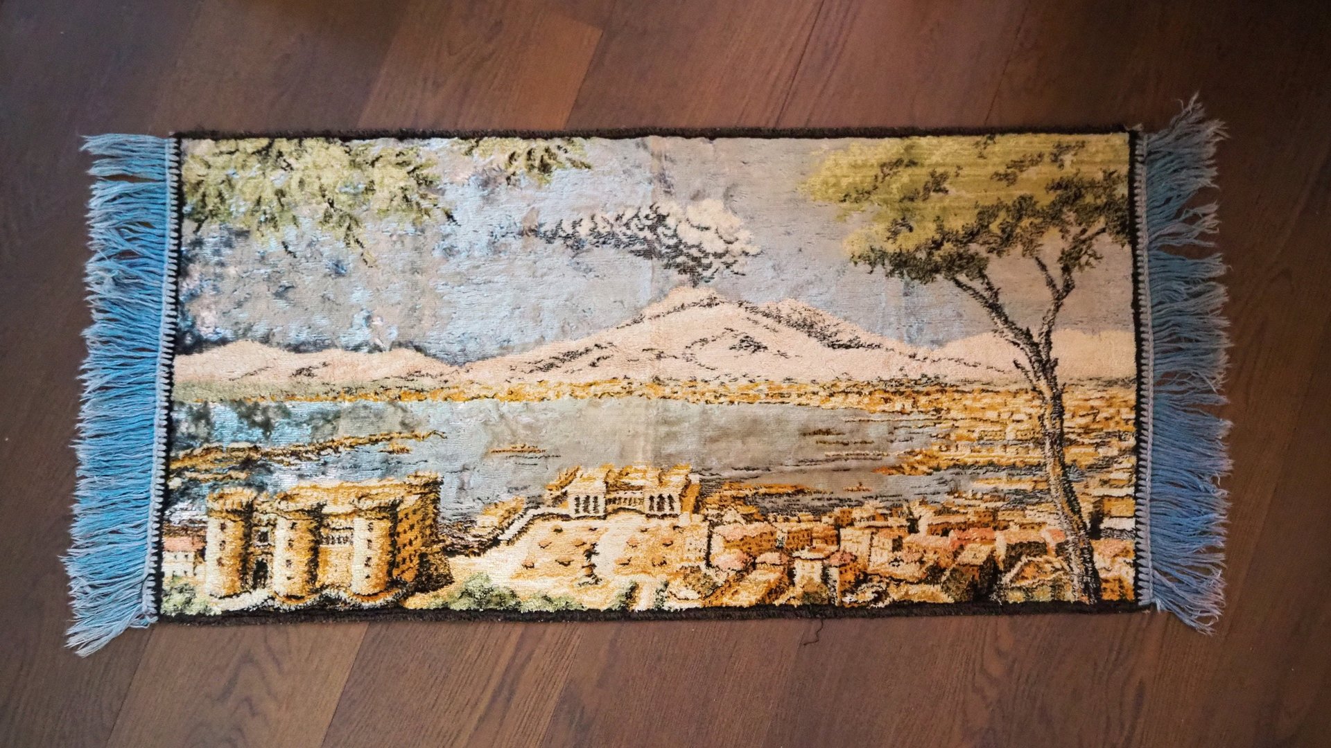 Vintage wall tapestry | Vintage gobelin wall rug | Landscape wall tapestry | Vintage wall rug