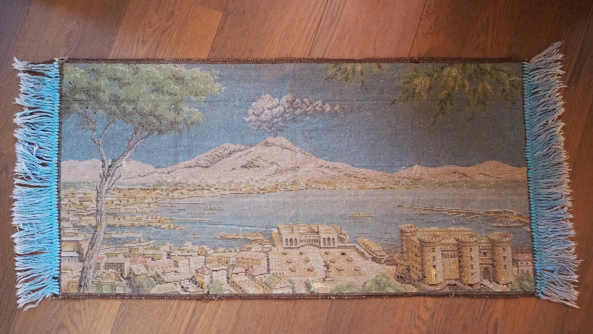 Vintage wall tapestry | Vintage gobelin wall rug | Landscape wall tapestry | Vintage wall rug