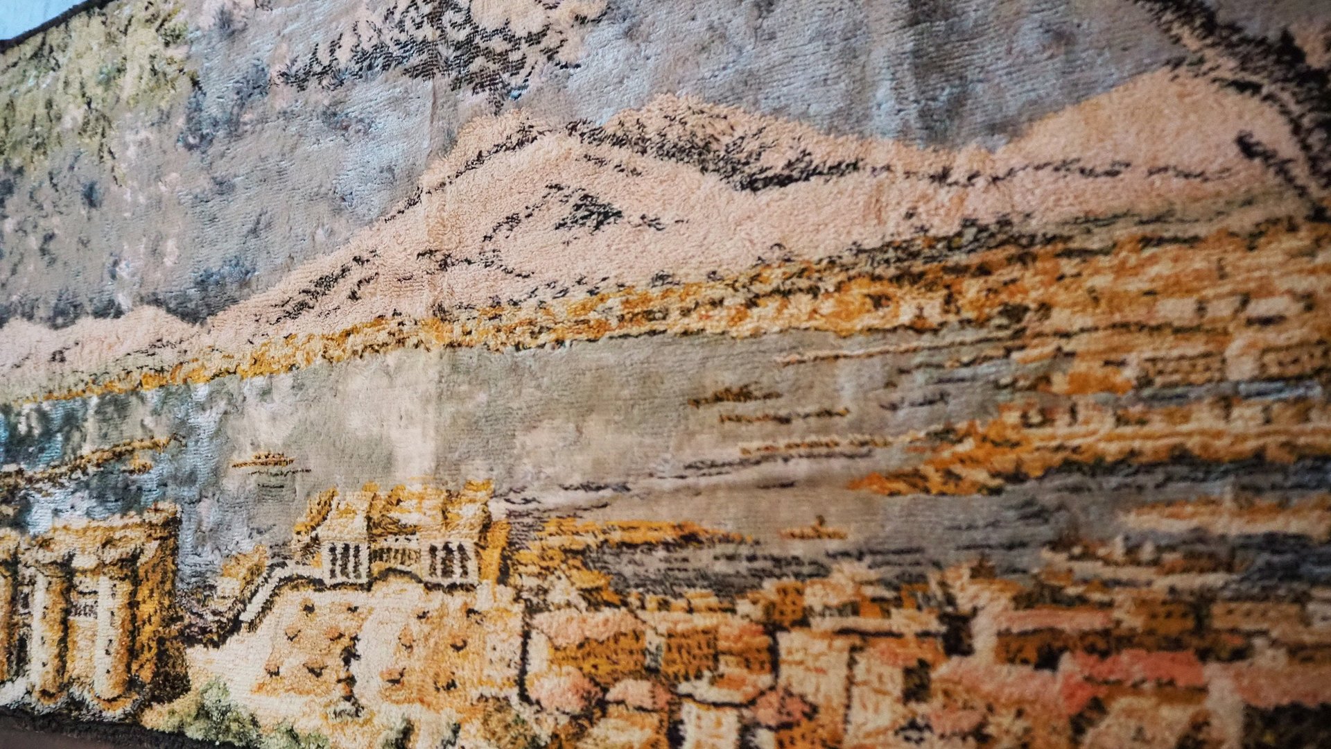 Vintage wall tapestry | Vintage gobelin wall rug | Landscape wall tapestry | Vintage wall rug
