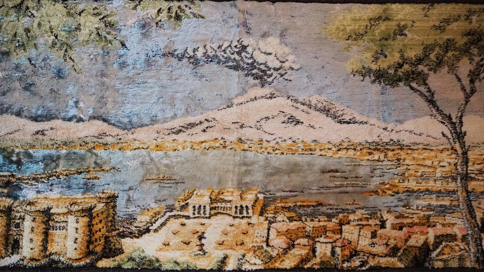 Vintage wall tapestry | Vintage gobelin wall rug | Landscape wall tapestry | Vintage wall rug