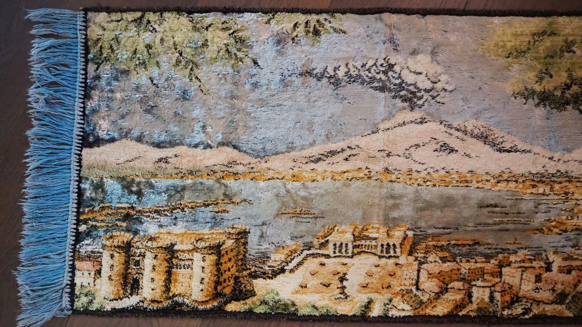Vintage wall tapestry | Vintage gobelin wall rug | Landscape wall tapestry | Vintage wall rug