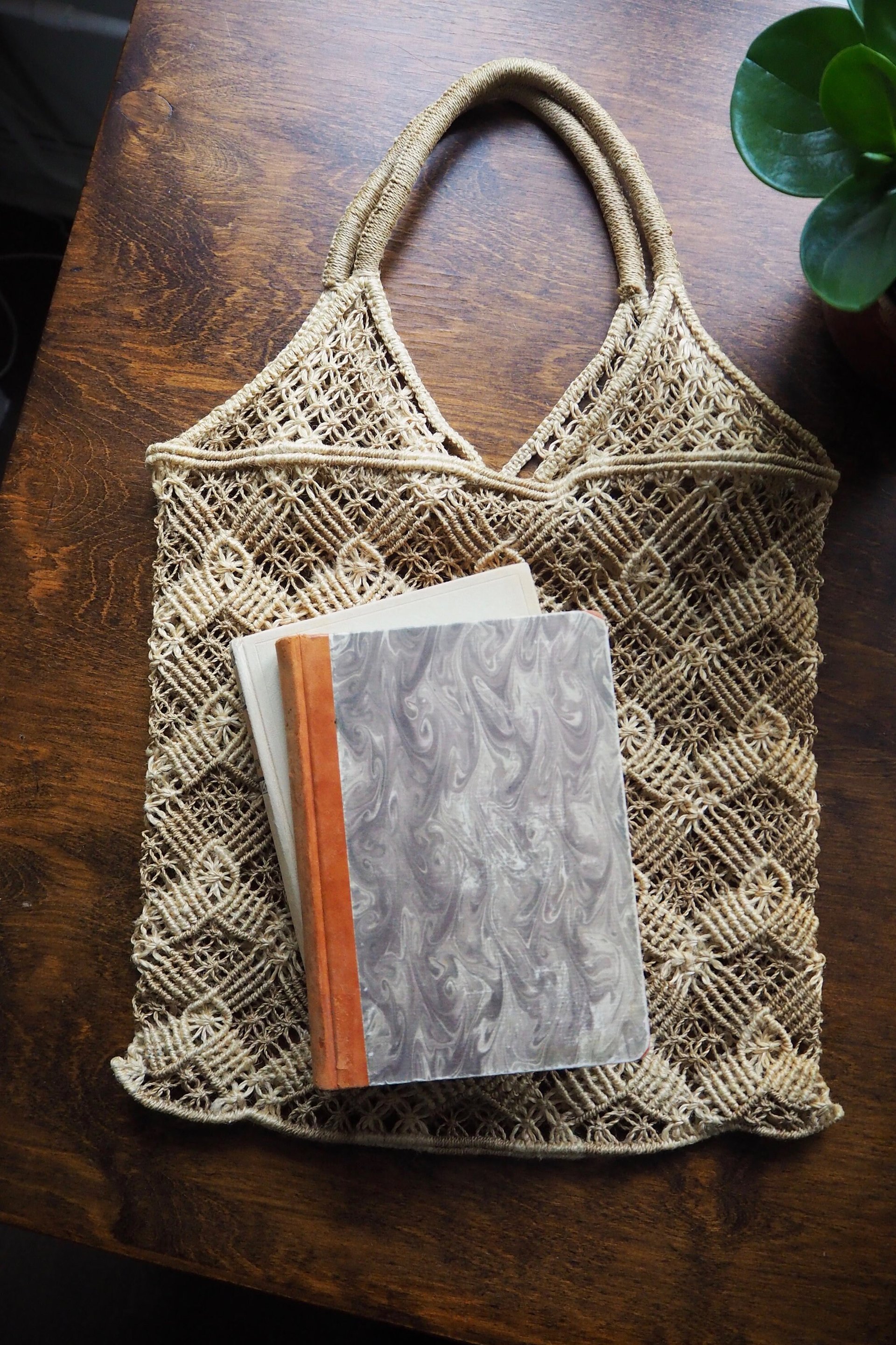 Vintage macrame bag | Macrame market bag | Macrame woven handbag | Boho macrame bag | Vintage market bag