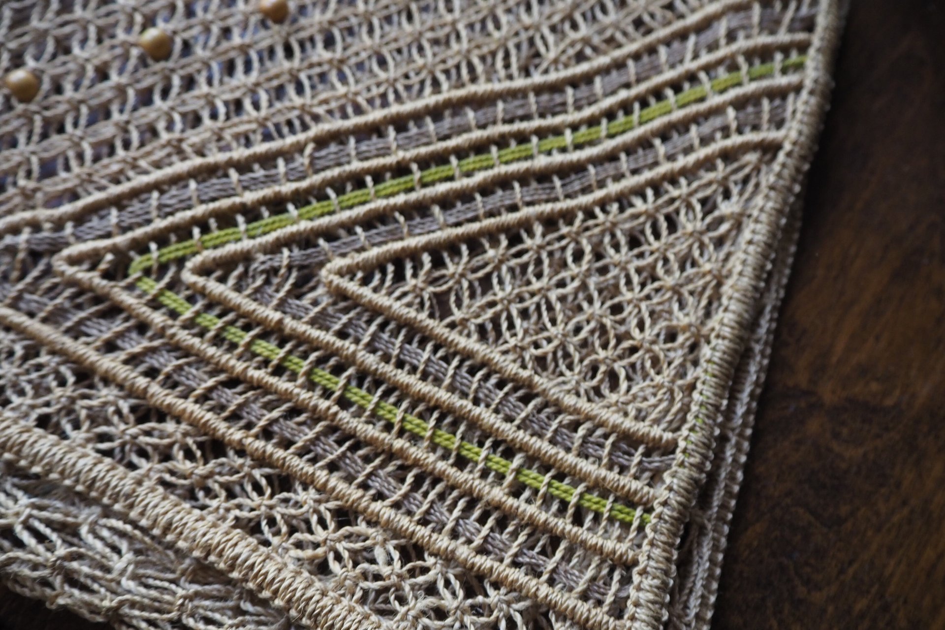Vintage macrame bag | Macrame bag | Macrame woven handbag with wooden handles | Boho macrame bag
