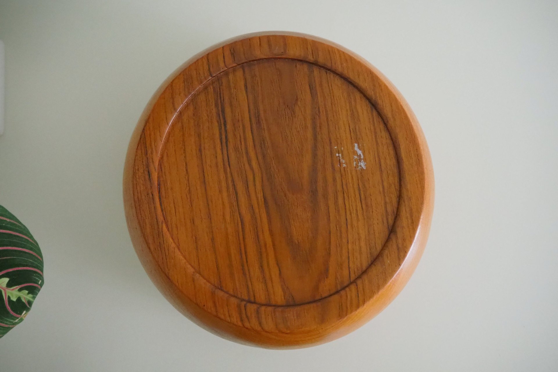 Vintage wooden bowl | Large teak fruit bowl | Large vintage teak bowl | Large wooden bowl