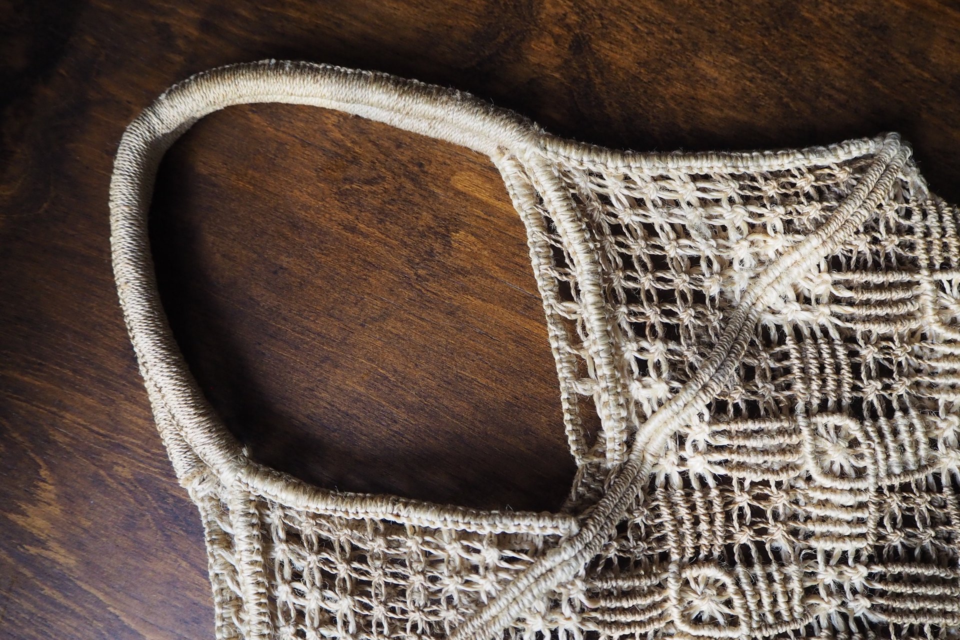 Vintage macrame bag | Macrame market bag | Macrame woven handbag | Boho macrame bag | Vintage market bag