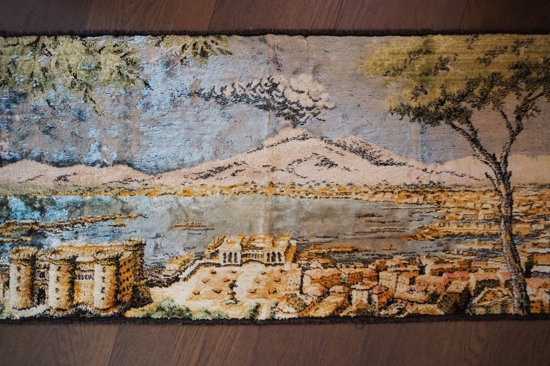 Vintage wall tapestry | Vintage gobelin wall rug | Landscape wall tapestry | Vintage wall rug