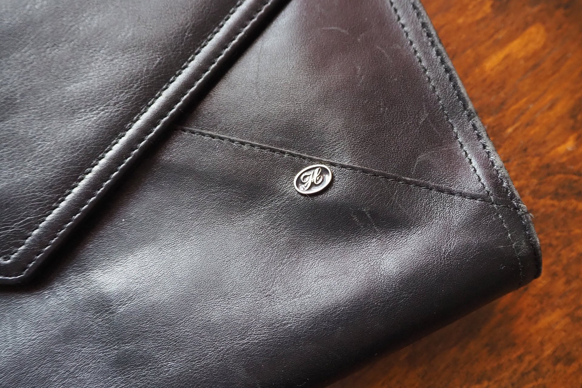 Vintage leather envelope bag | Vintage leather bag | Black envelope bag | Vintage leather crossbody bag