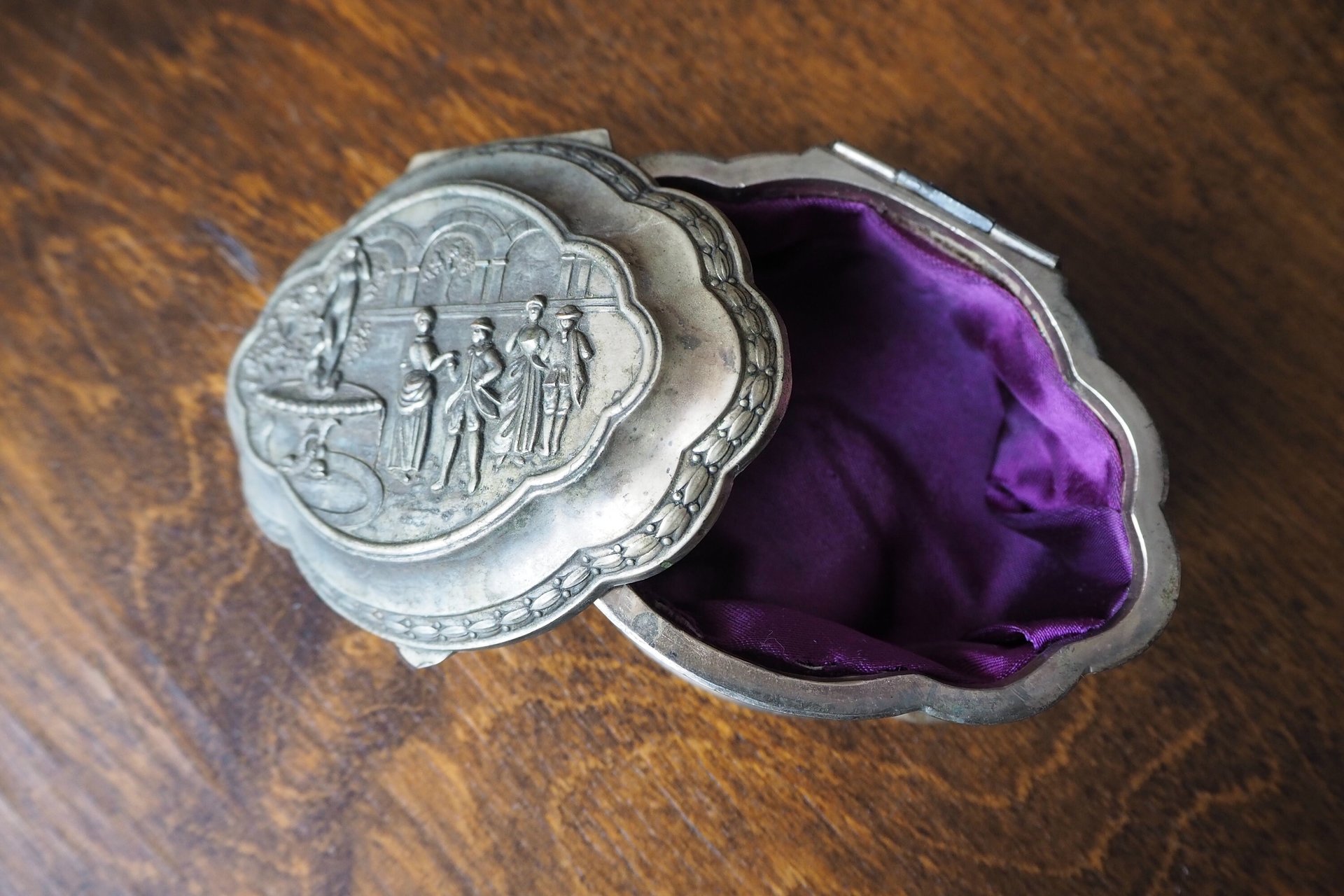 Vintage silver plated jewelry box | Made in Japan | Vintage silver plated trinket box | Vintage Japanese trinket box