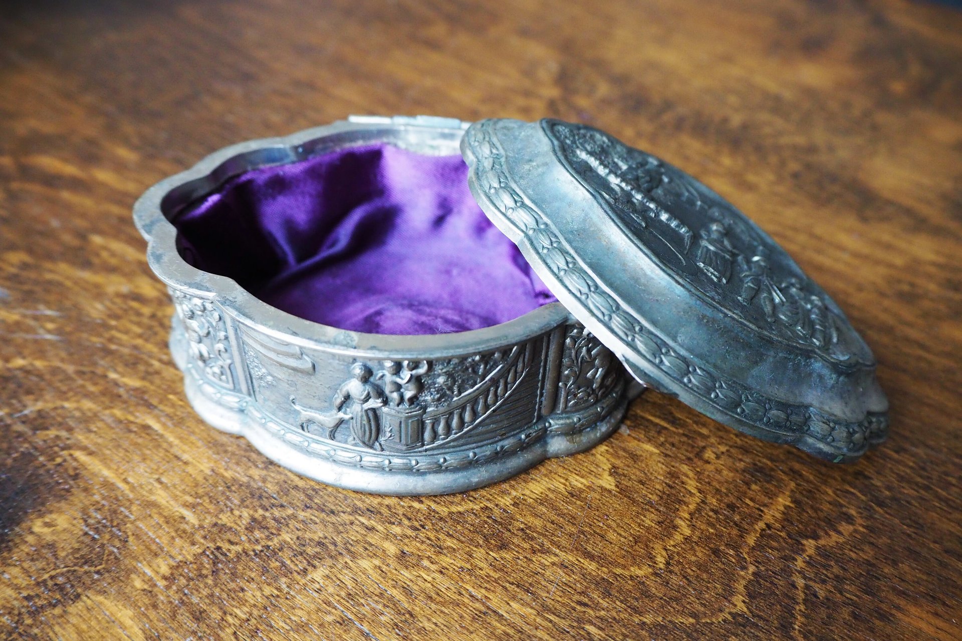 Vintage silver plated jewelry box | Made in Japan | Vintage silver plated trinket box | Vintage Japanese trinket box