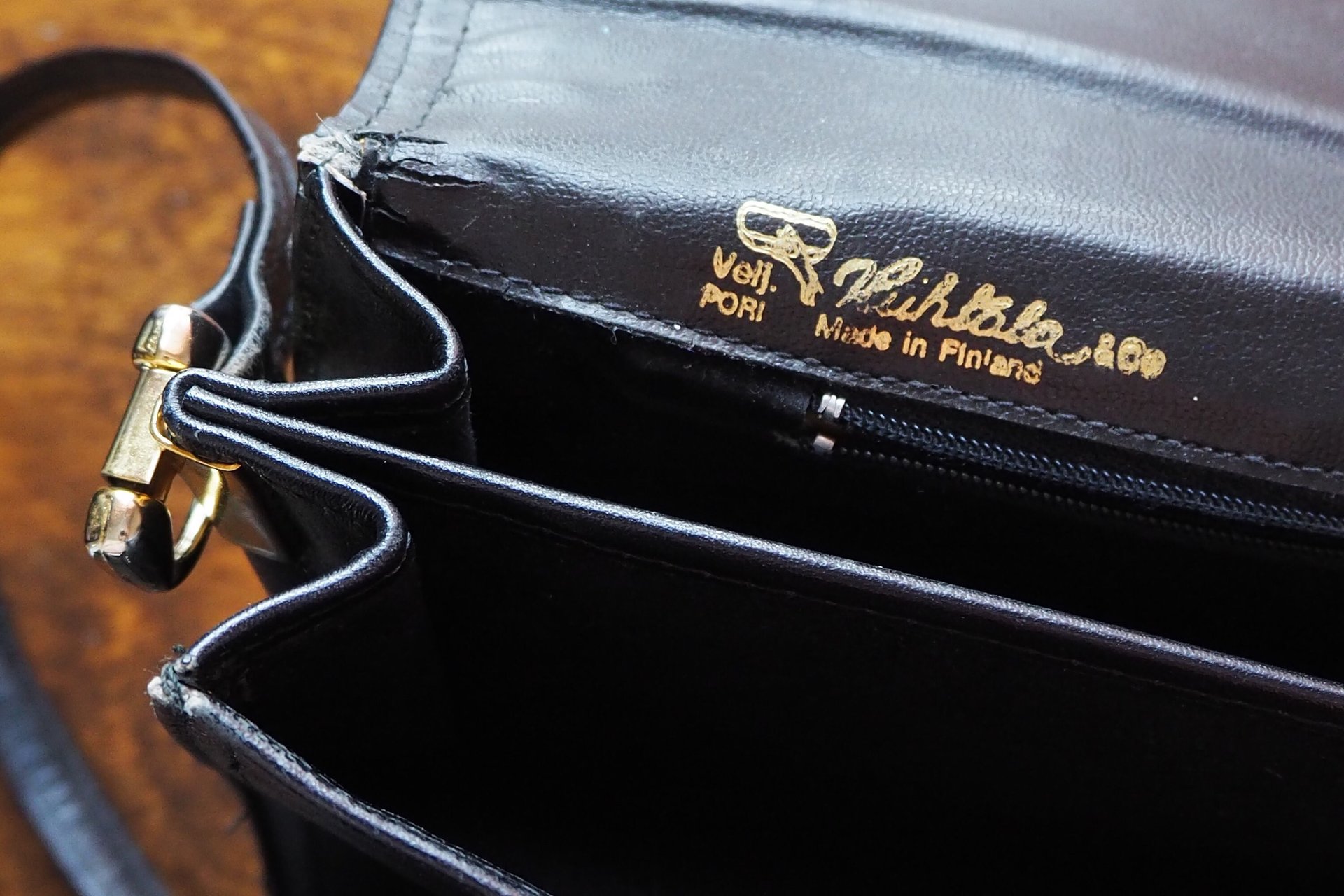 Vintage leather envelope bag | Vintage leather bag | Black envelope bag | Vintage leather crossbody bag
