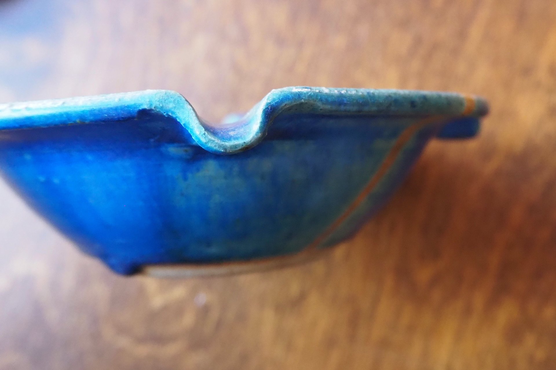Vintage ceramic ashtray | Blue and turquoise ashtray | Vintage stoneware ashtray | Ceramic ashtray | Vintage ashtray
